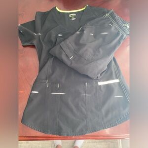 Scrubstar black and green set nurse/doctor set size XS women